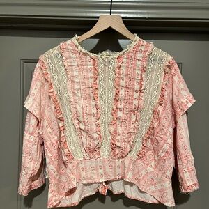 Magnolia Pearl Pink and Cream Top